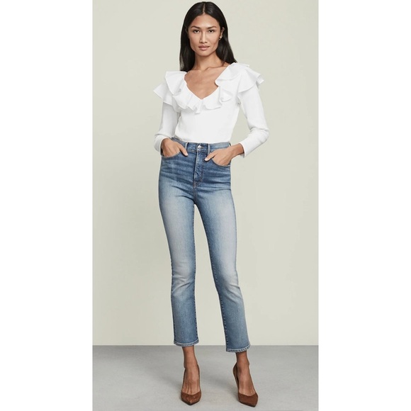 Veronica Beard Denim - VERONICA BEARD - CARLY HIGH RISE KICK FLARE JEAN - CLEARWATER
